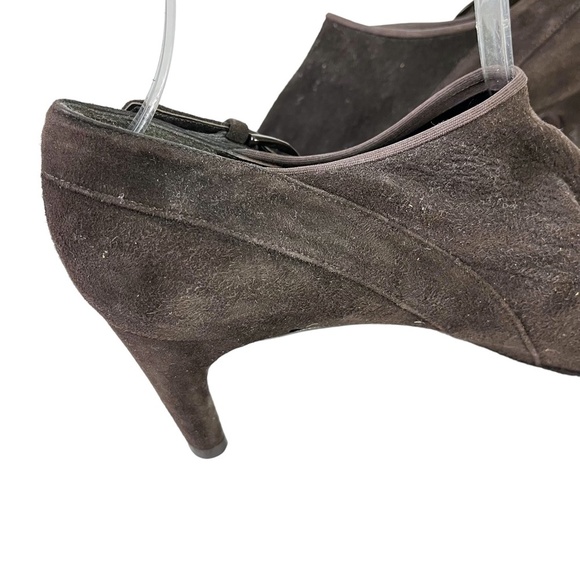 STUART WEITZMAN Chocolate Brown Genuine Leather Suede High Heels Shoes 9.5 W - Picture 13 of 16